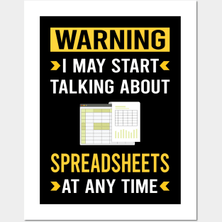 Warning Spreadsheet Spreadsheets Posters and Art